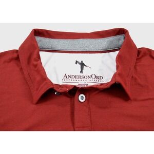 Anderson ORD Burgundy Polo Shirt Men's Size L Short Sleeve